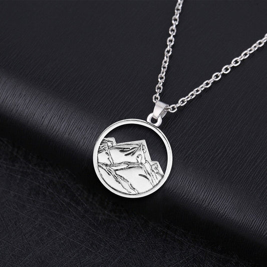 Mountain Pendant Necklace - 2 Mountains 2 Streams