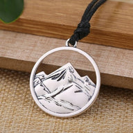 Mountain Pendant Necklace - 2 Mountains 2 Streams