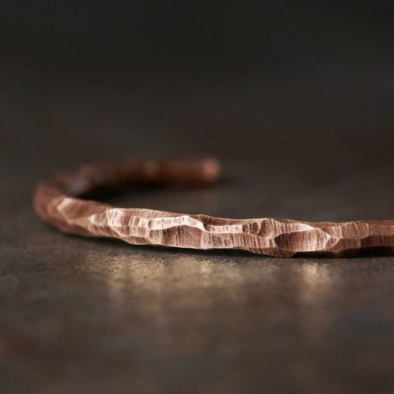 Hand forged online copper bracelet