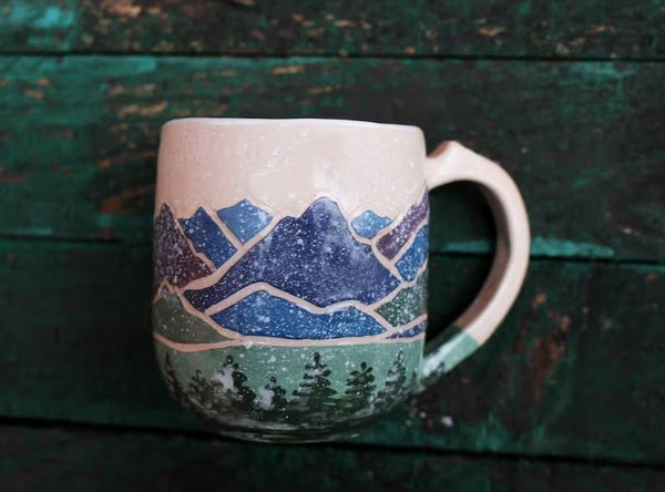 Ceramic Mountain Mug – 2 Mountains 2 Streams
