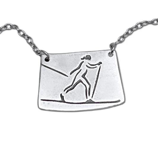 Cross-Country Ski Necklace
