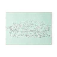 DTR Glass Cutting Board - 2 Mountains 2 Streams