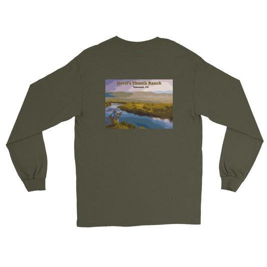 DTR Retro Flyfishing Shirt - 2 Mountains 2 Streams