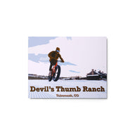 DTR Retro Snowbike Metal prints - 2 Mountains 2 Streams