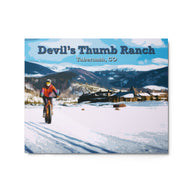 DTR Retro Snowbiking Metal prints - 2 Mountains 2 Streams