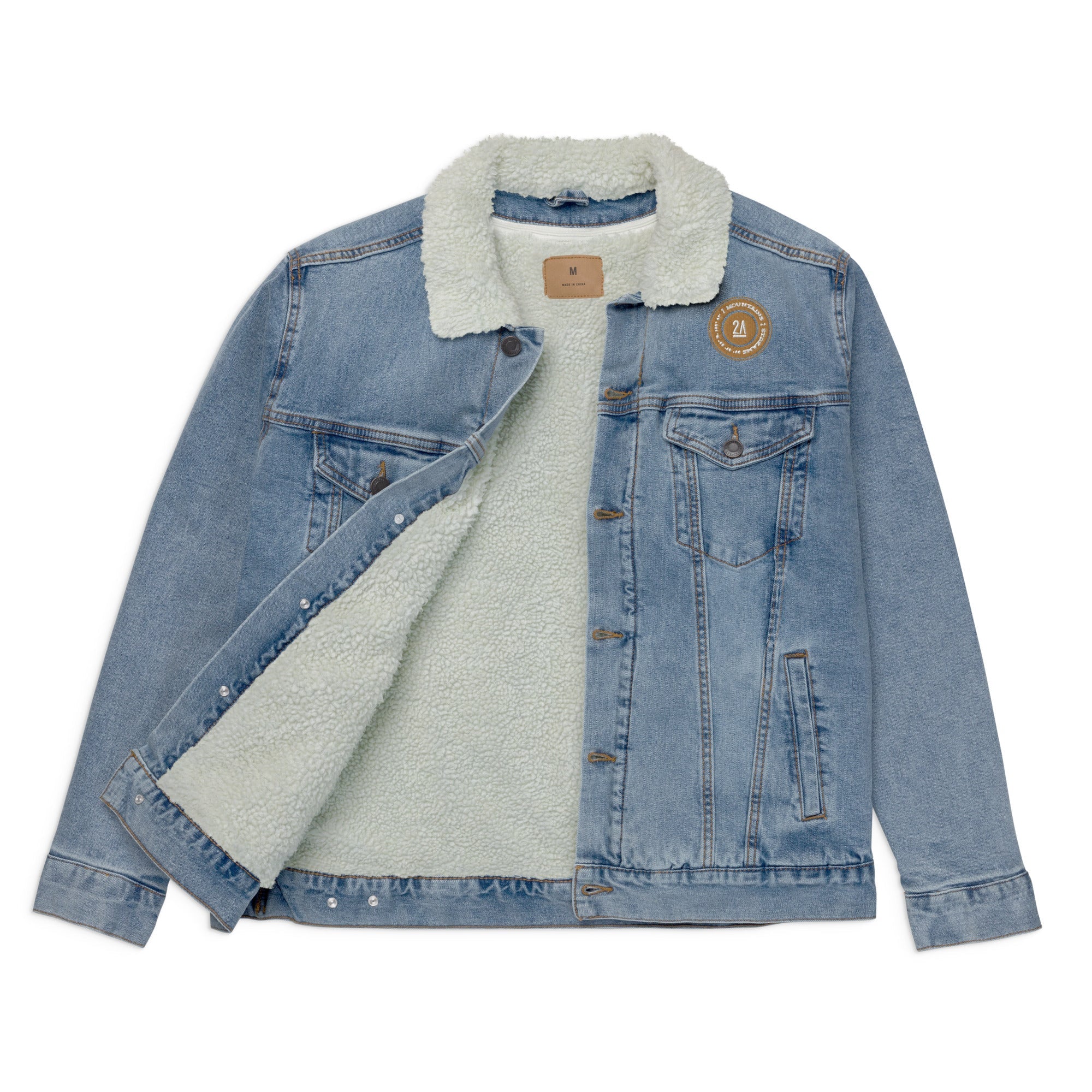 【2plan】Moss stitch denim jacket Daicock Discharged Print and Stitching Denim Jacket – EVISU