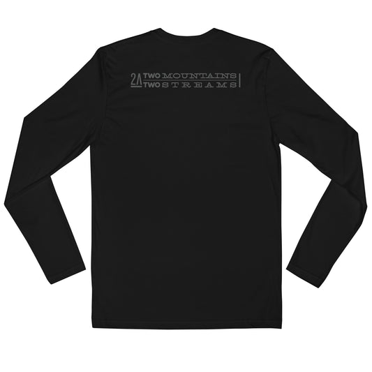 Unisex Fitted Long Sleeve - 2 Mountains 2 Streams